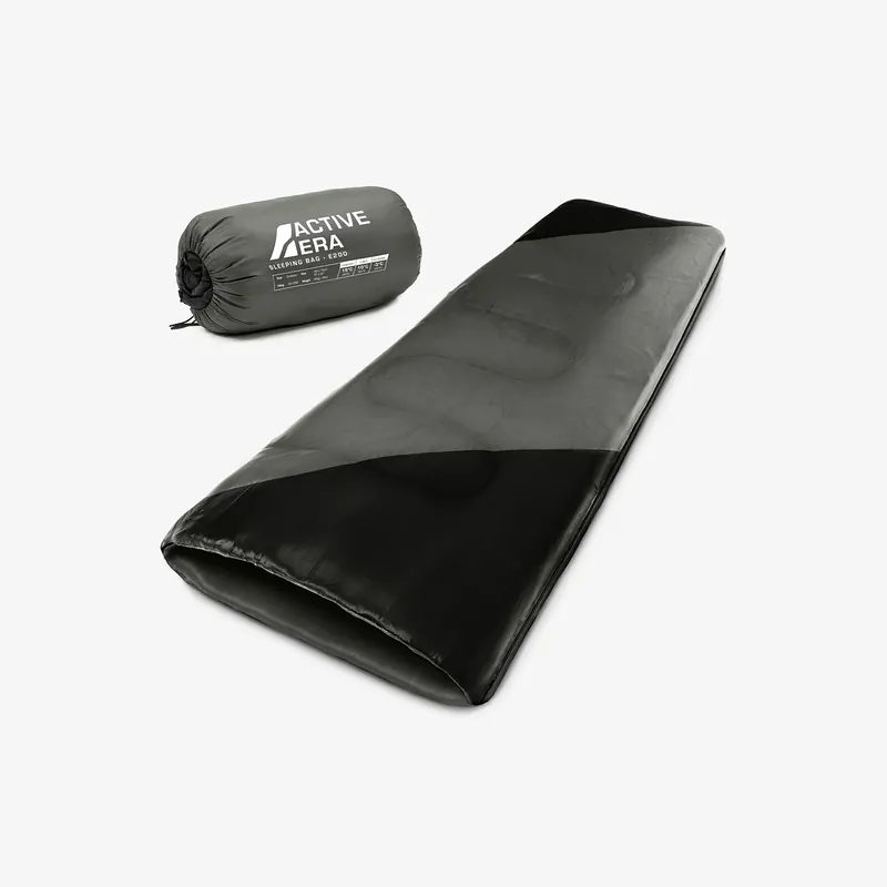 Schneller Versand Premium Warm Lightweight Envelope Sleeping Bag (200 GSM) - 2 Seasons - Black
