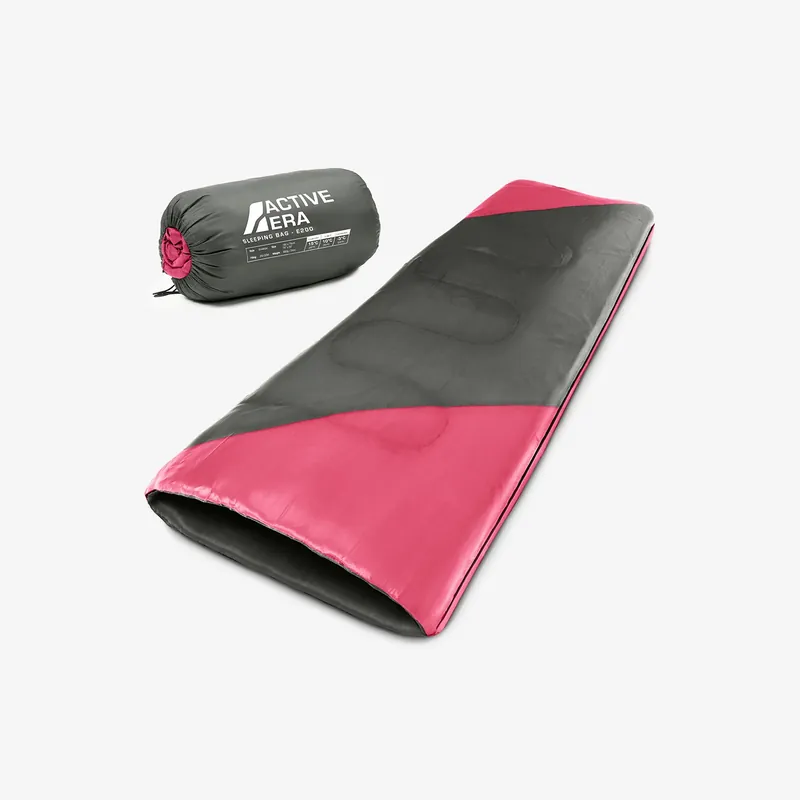 Premium Warm Lightweight Envelope Sleeping Bag (200 GSM) - 2 Seasons - Pink Schneller Versand