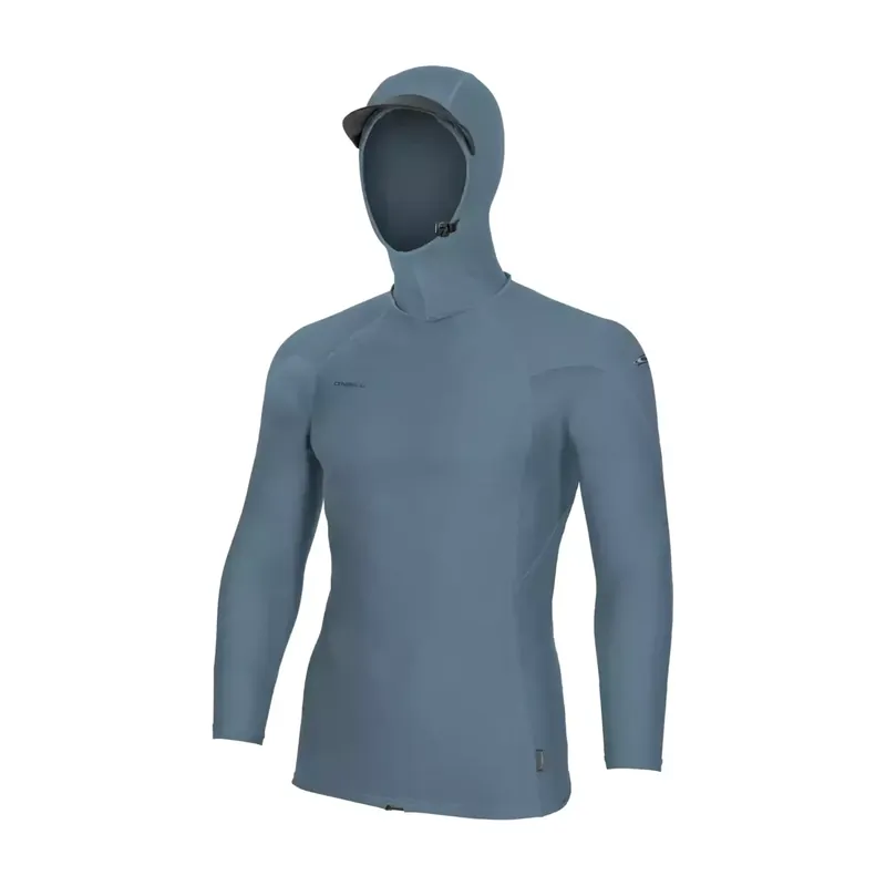 O'Neill Hyperfreak Skins O'Zone LS Blue Fusion Surf Rashguard mit Kapuze Must-Have