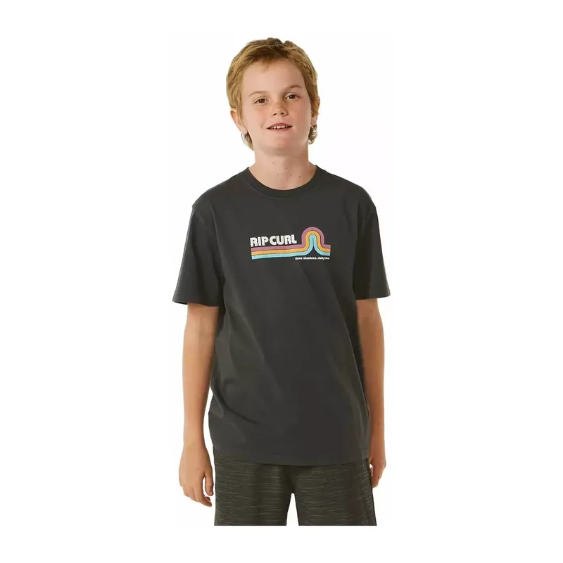 Begrenztes Angebot T-Shirt Rip Curl SURF REVIVAL MUMMA TEE­ BOY WASHED BLACK