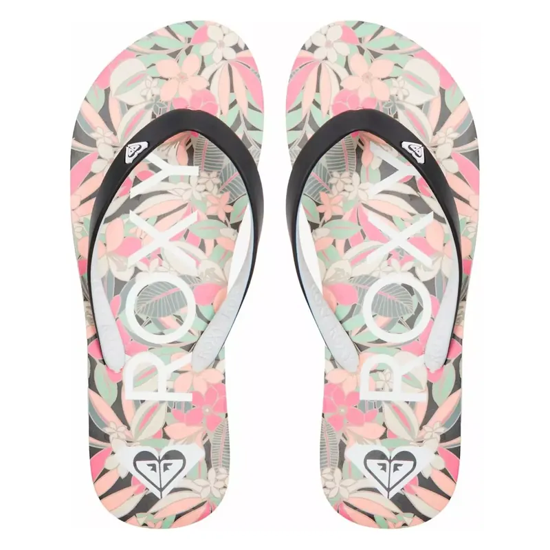 Flip-Flops Roxy tahiti Black/Pink/Soft Lime Super-Preis