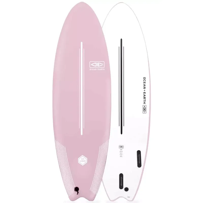 Surfbrett softboard Ocean & Earth EZI-Rider Fish Pastel Pink Expressversand
