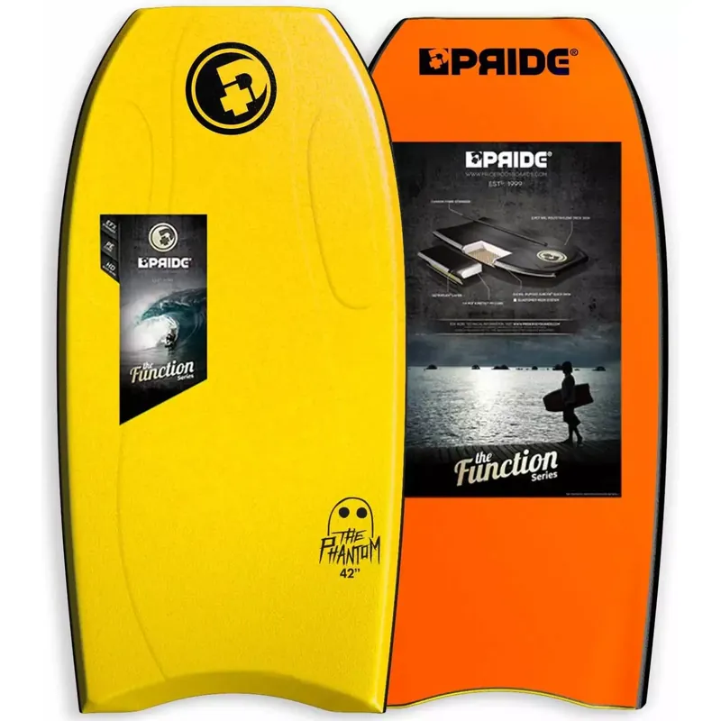 Billig bodyboard Pride Phantom Contoured Yellow/Orange