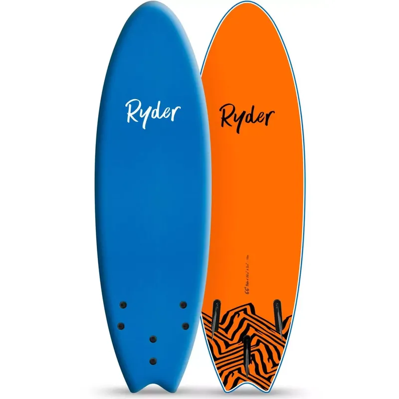 Surfbrett softboard Ryder Fish Midnight Blue/Orange Echt