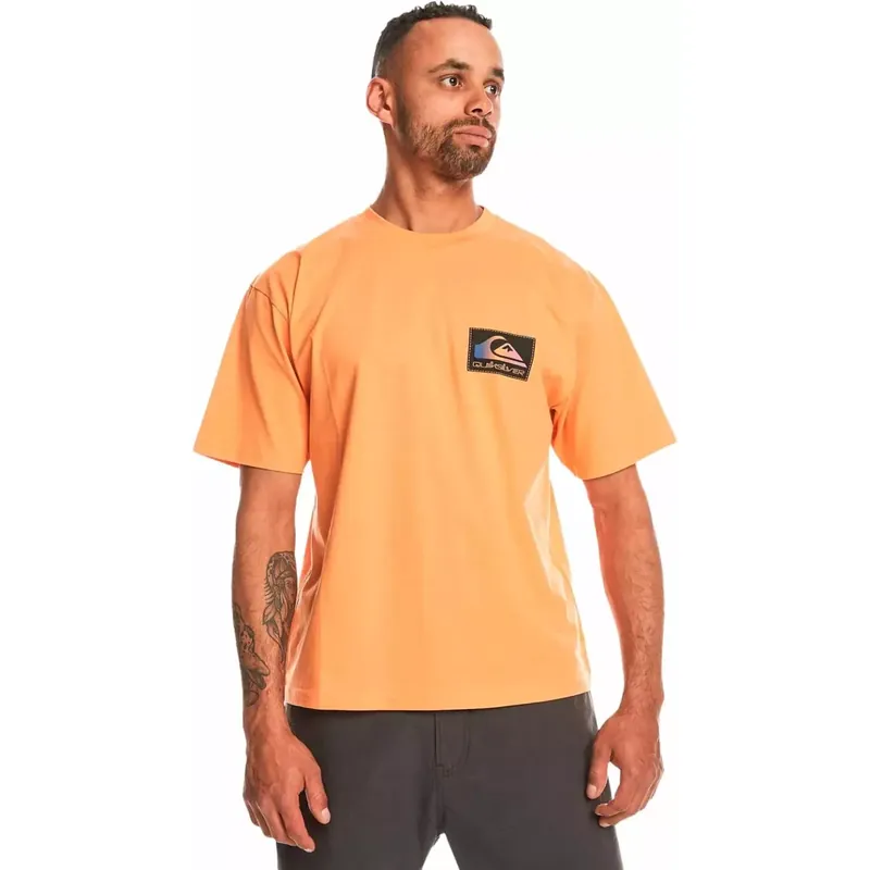 T-shirt quiksilver back flash Tangerine Nur Heute