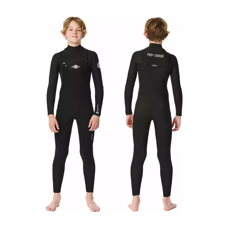 Billig Rip Curl Dawn Patrol 4/3mm Junior Neoprenanzug BZ Black