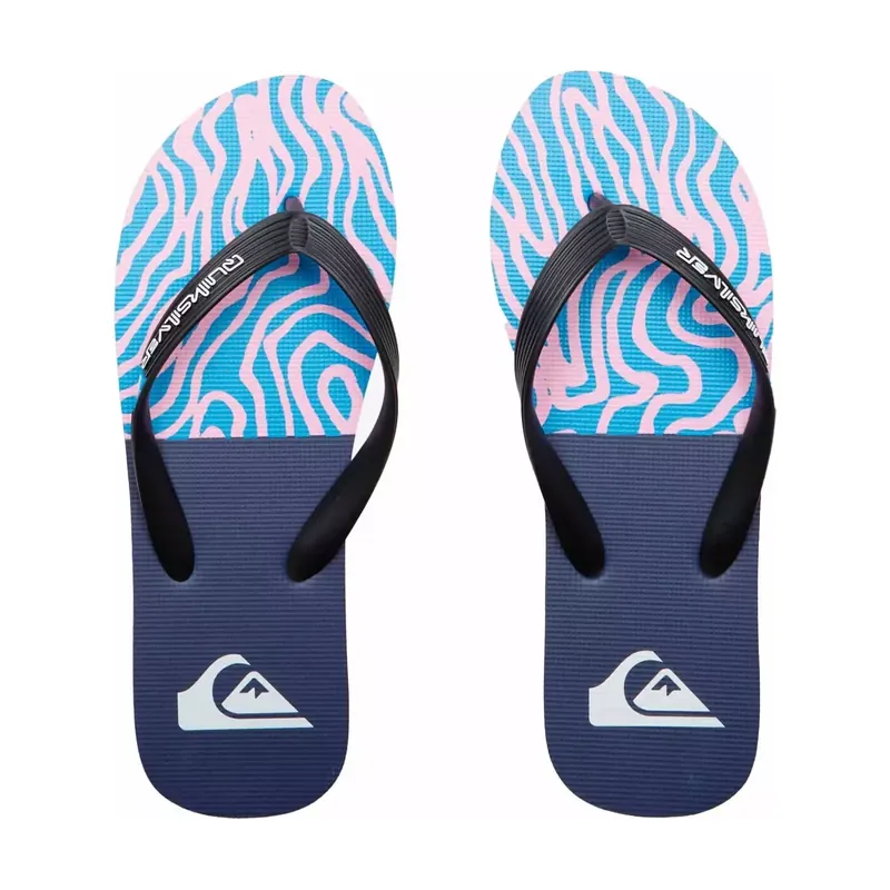 Echt Flip-Flops Von Quiksilver Molokai Art Black/Blue/Pink