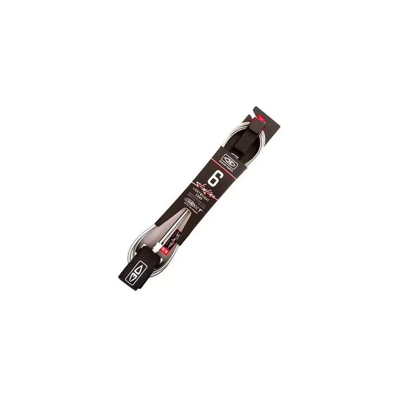 Leash von Ocean & Earth SLIMLINE Comp Leash Black/White Kracherpreis