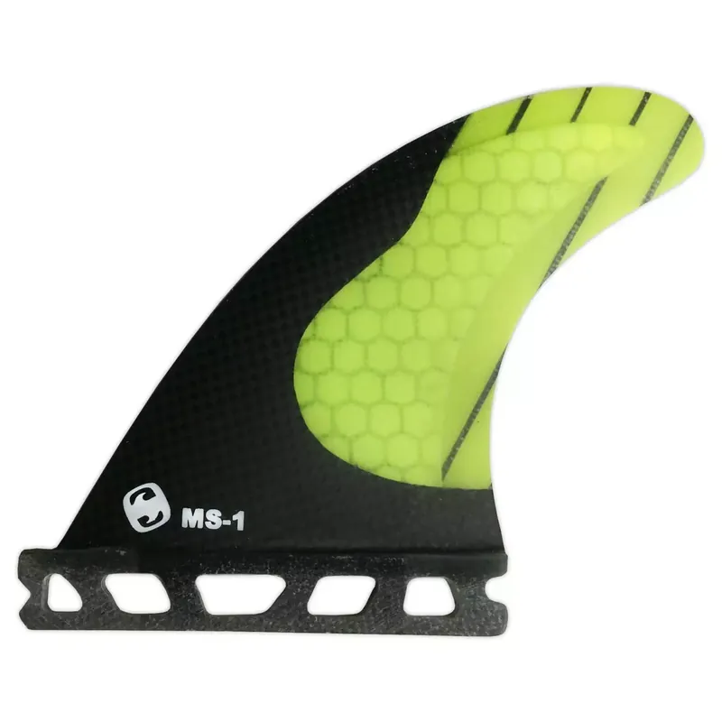 Finnen Mundo-Surf MS-1 Carbon Single Tab Yellow Heißes Angebot