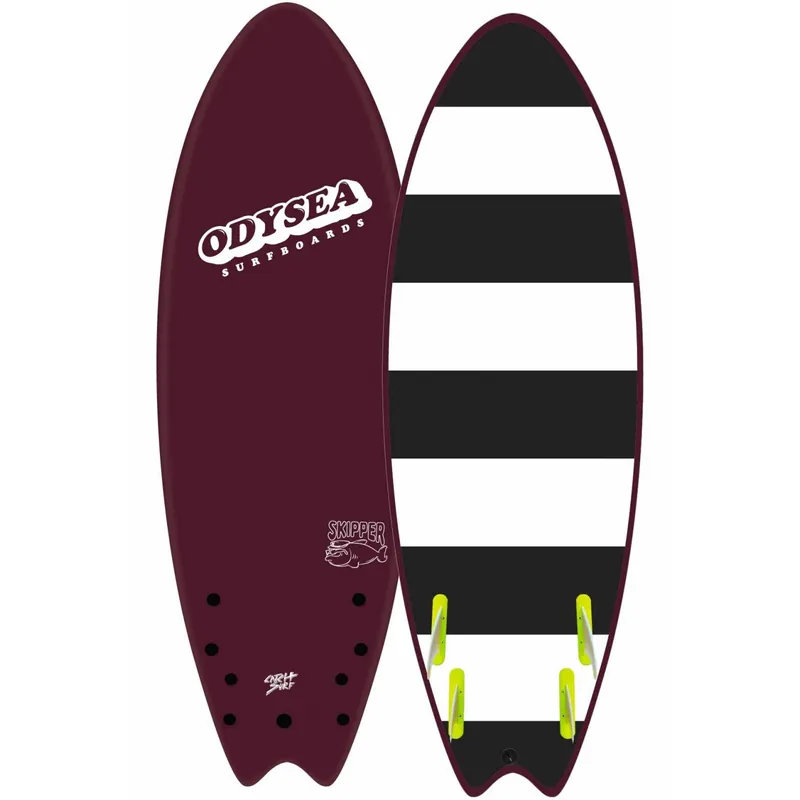 Surfbrett softboard Catch Surf Skipper Quad Maroon Preisknaller