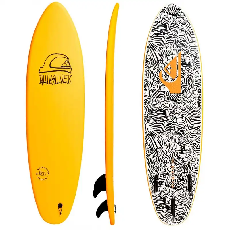 Surfbrett softboard Quiksilver Discus Yellow Meistverkauft