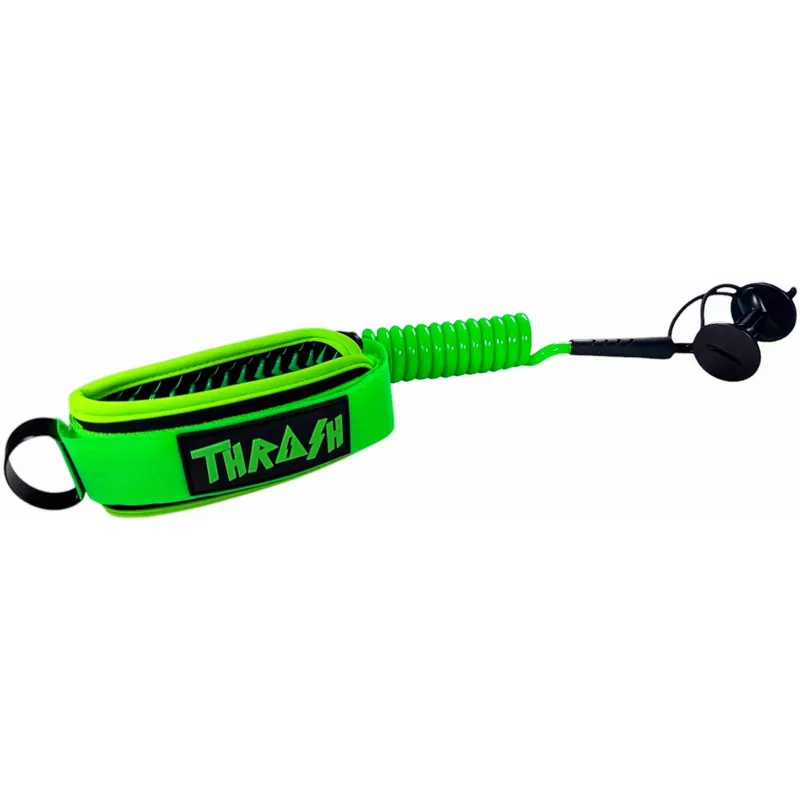 Leash für bodyboard Thrash-Bizeps V-Grip 8mm Full Green Sonderaktion