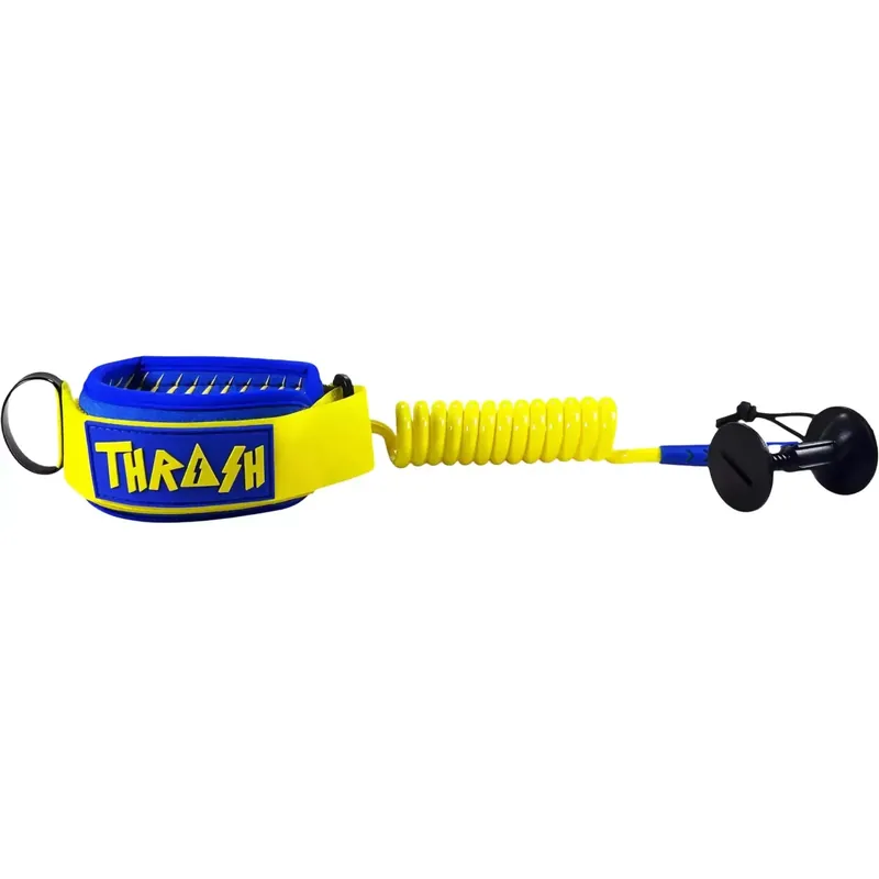 Markenprodukt Leash für bodyboard Thrash-Bizeps V-Grip 8mm Yellow/Blue