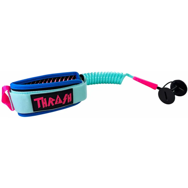 Heißes Angebot Leash für bodyboard Thrash-Bizeps V-Grip 8mm Aqua/Blue