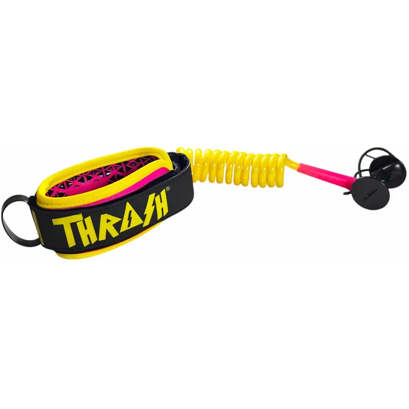 Sale Leash für bodyboard Thrash 9mm Ultra Series Yellow/Pink