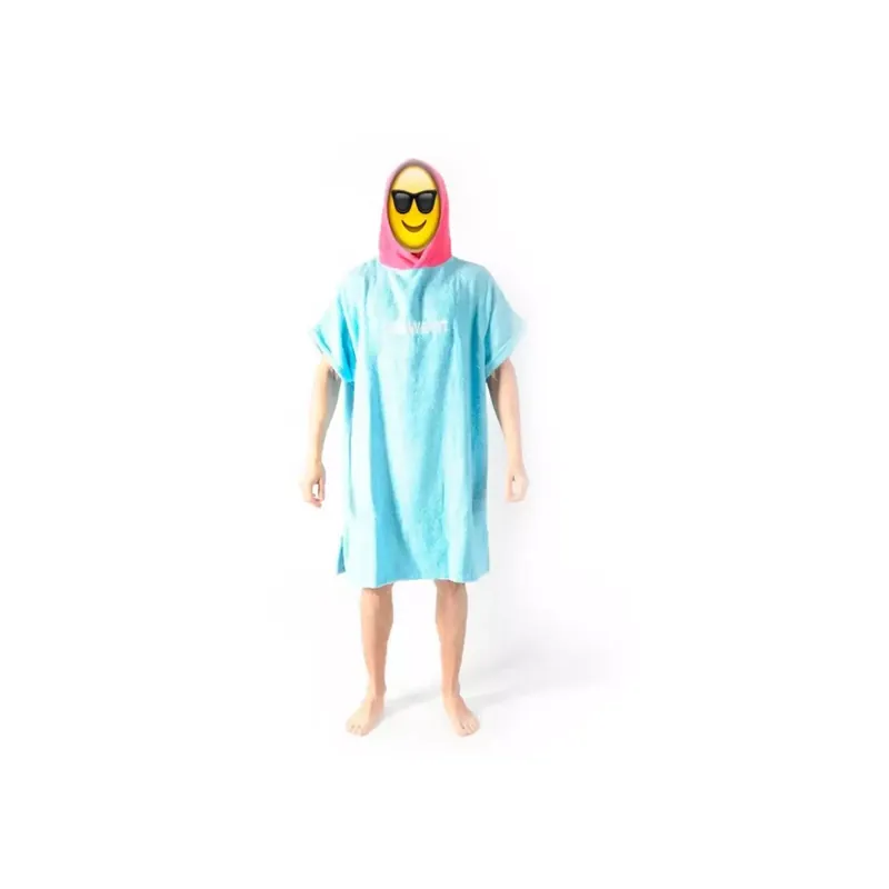 Poncho WEST Türkis/Rosa Neu