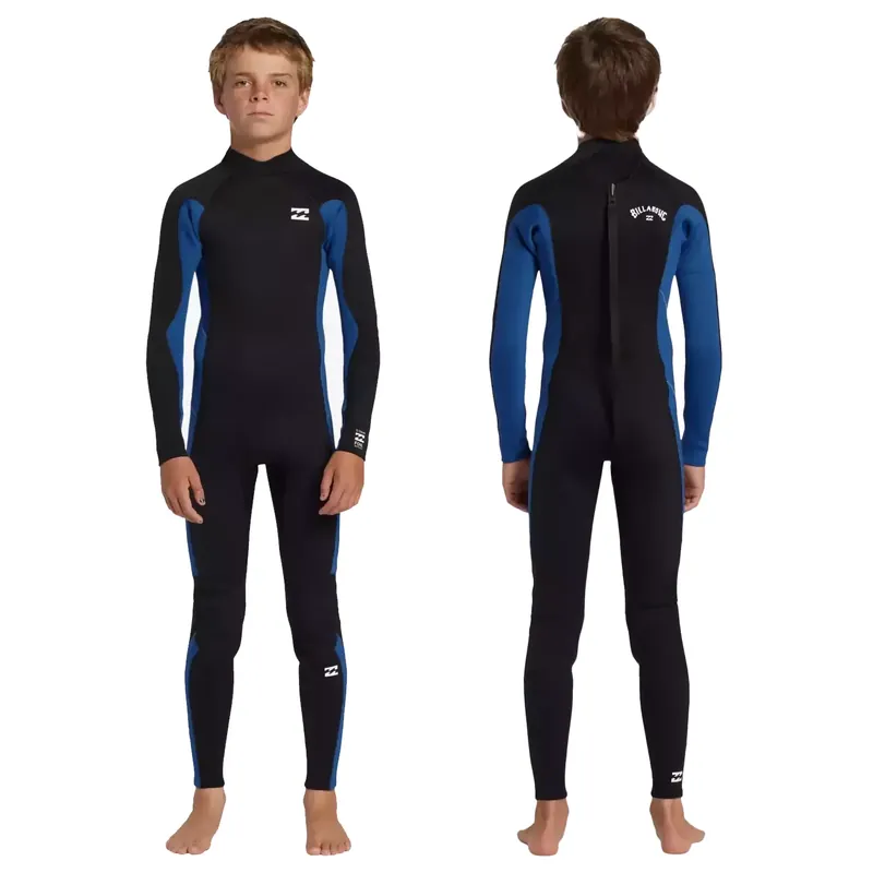 Heißes Angebot Neopren von Billabong Foil 3/2mm BZ Flat Lock Junior Mid Blue