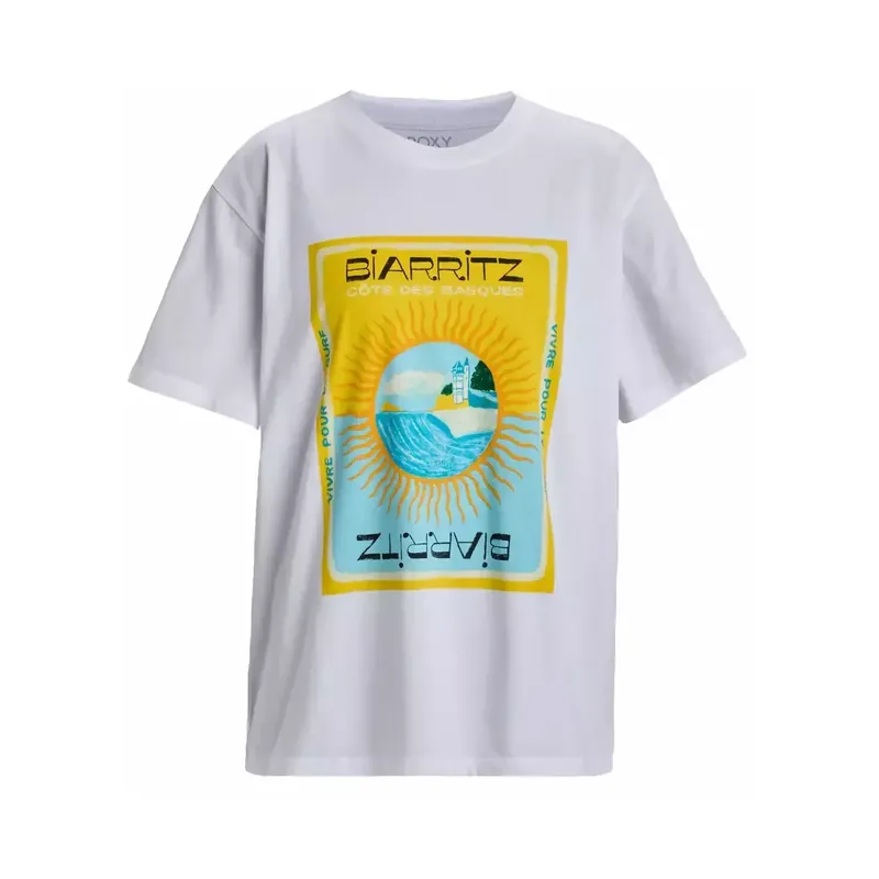 Sale T-Shirt Roxy Atlas Bright White Biarritz