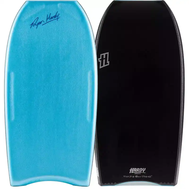 Bodyboard Hardy Shapes Ryan Hardy Pro Mini Quad Concave Kinetic PP Aqua Blue/Black Bestseller