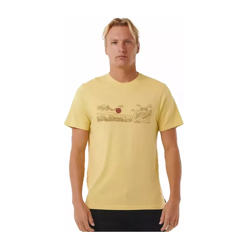 Billig T-Shirt Rip Curl Up The Line Yellow