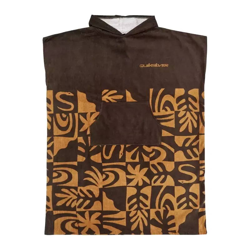 Meistverkauft Poncho Quiksilver Hoody Towel Almond Desert Checker
