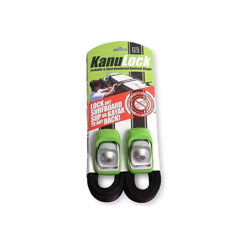 Must-Have Abschließbare Kanulock-Befestigungsgurte 2,5m /8Ft