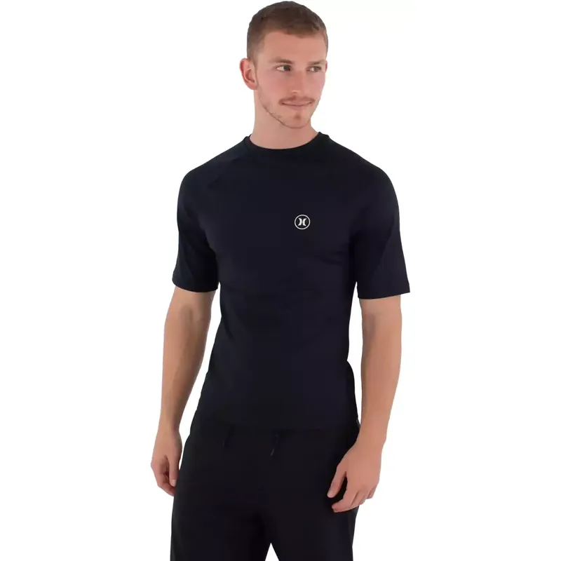 Highlight Hurley Icon Circle Black SS Lycra