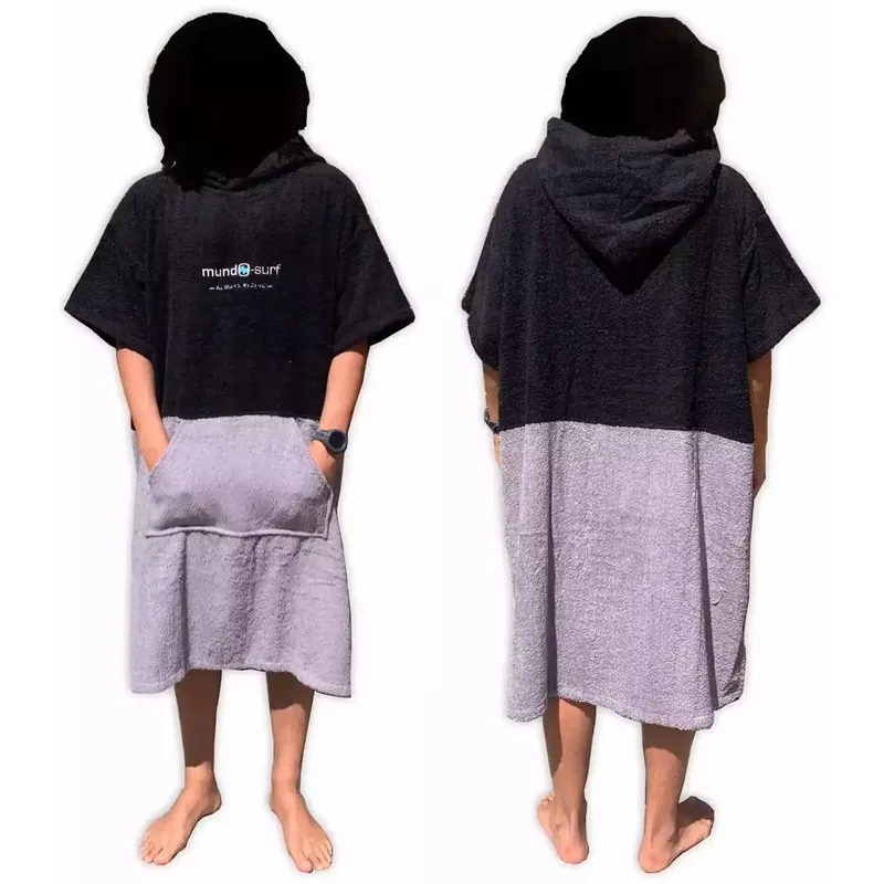 Bestseller Poncho Mundo-Surf Premium Bicolor Grey