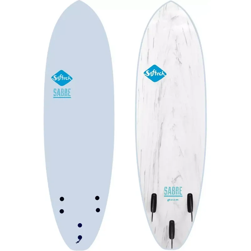 Surfbrett Softech Sabre Blue/White Super-Preis