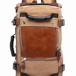Preis Gesenkt Outdoor Canvas Multifunktionsrucksack 35 Liter grün schwarz beige