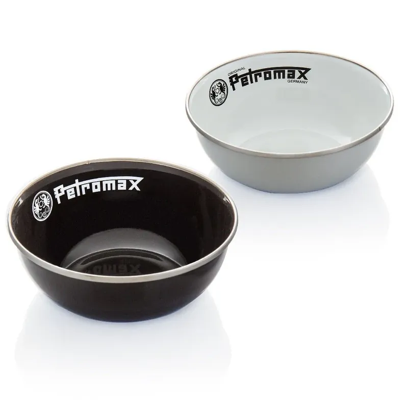 Preis Gesenkt Petromax Emaille-Schalen 2 Stück Schwarz / Weiß