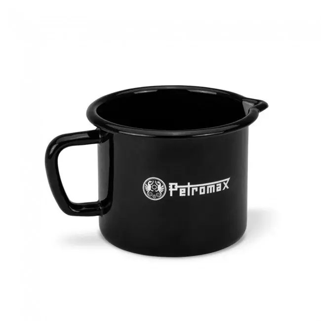 Petromax Emaille Milchtopf weiß/schwarz (1 Liter) Markenprodukt